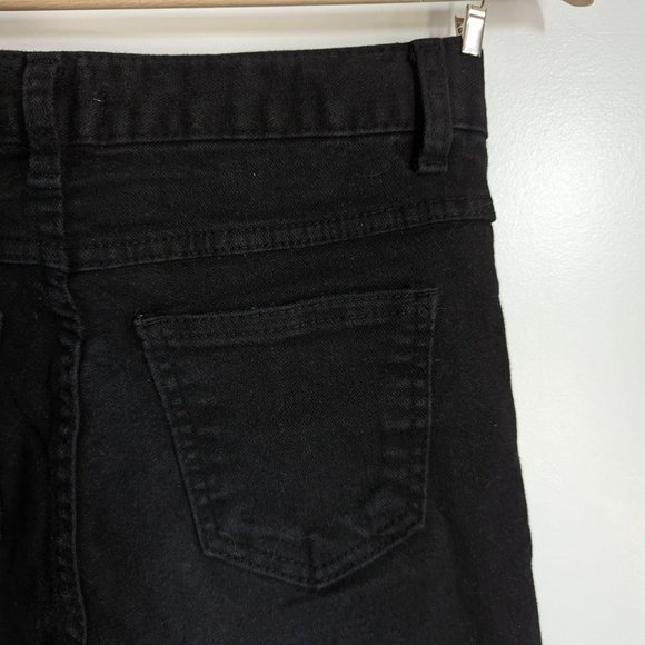 Oak + Fort Black Kick Flare Fringe Jeans - Picture 4 of 5